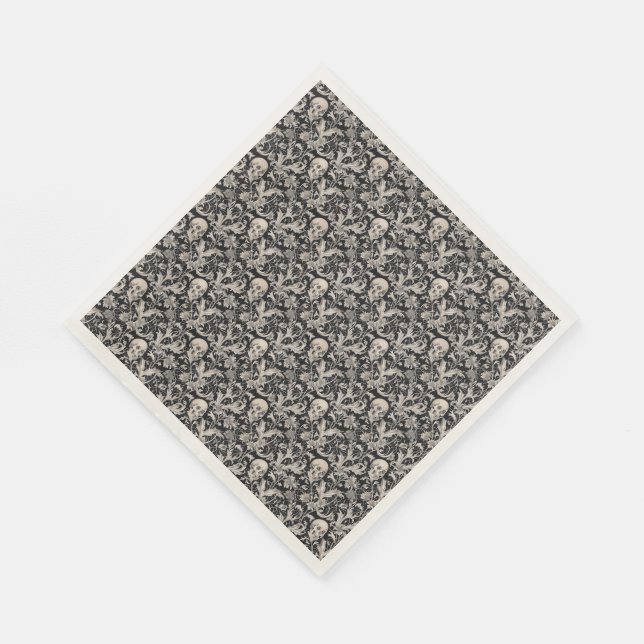 Servilleta De Papel Calaveras y vides (Esquina)