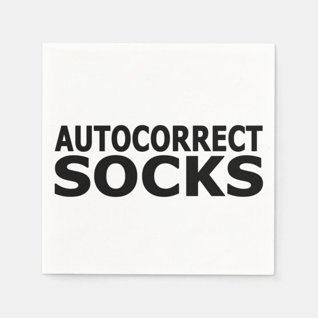 Servilleta De Papel Calcetines de Autocorrección (Anverso)
