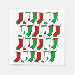 Servilleta De Papel Calcetines de las medias del navidad
