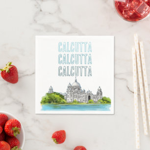 Servilleta De Papel Calcuta "Victoria Memorial" Kolkata Bengali