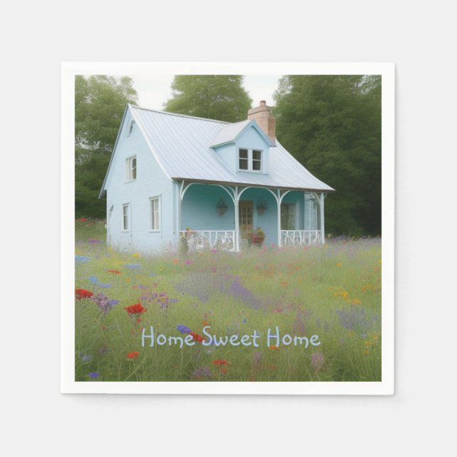 Servilleta De Papel Calentamiento de casas de la Casa Azul (Anverso)