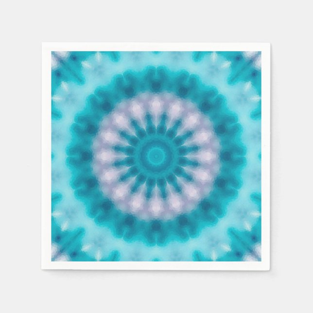 Servilleta De Papel Calidoscopio azul cielo (Anverso)