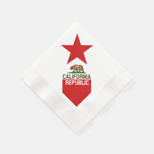 Servilleta De Papel CALIFORNIA Bandera Estatal REPÚBLICA Gran Estrella