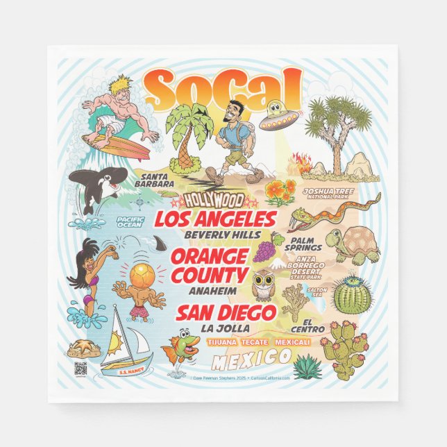 Servilleta De Papel California del Sur (Anverso)