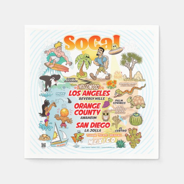 Servilleta De Papel California del Sur (Anverso)