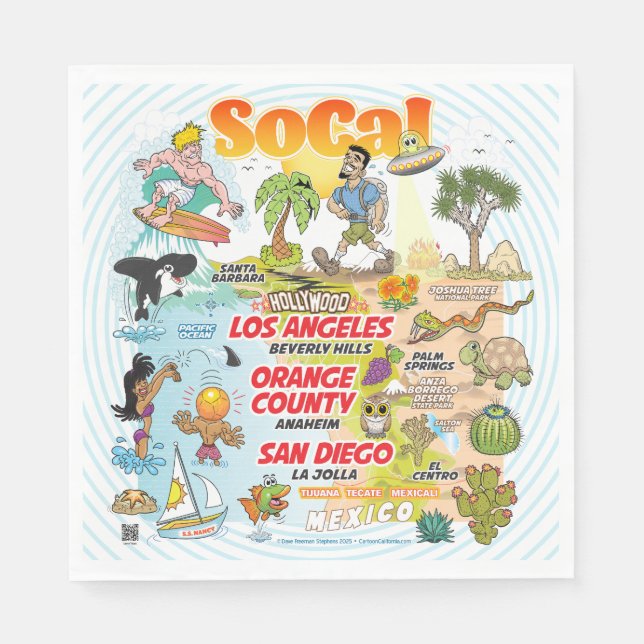 Servilleta De Papel California del Sur (Anverso)