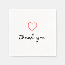 Servilleta De Papel Caligrafía blanca negra gracias a las servilletas