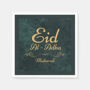 Servilleta De Papel Caligrafía dorada Eid Al-Adha Mubarak 2025