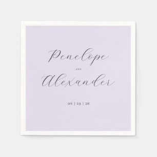 Servilleta De Papel Caligrafía elegante de lavanda