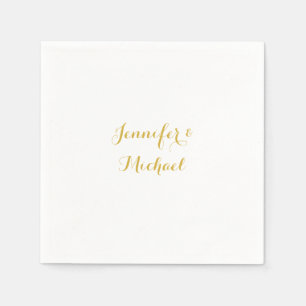 Servilleta De Papel Caligrafía elegante personalizable editable nombre