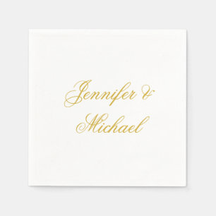 Servilleta De Papel Caligrafía elegante personalizable editable nombre