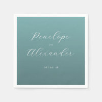 Caligrafía Elegante Verde Azulado