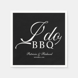 Servilleta De Papel Caligrafía Festejo de Compromiso Parrillada Yo dig