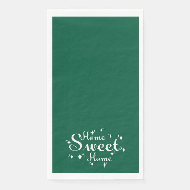 Servilleta De Papel Caligrafía festiva y estrellas 'hogar dulce hogar' (Anverso)