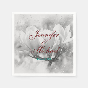 Servilleta De Papel Caligrafía floral clásica profesional boda