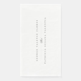 Servilleta De Papel Caligrafía formal Boda elegante