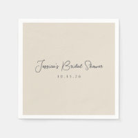 Caligrafía minimalista Ducha marfileña negra de no