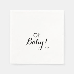 Servilleta De Papel Caligrafía moderna formal Oh Baby Shower