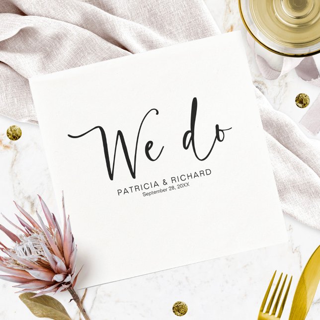 Servilleta De Papel Caligrafía moderna para boda (Subido por el creador)