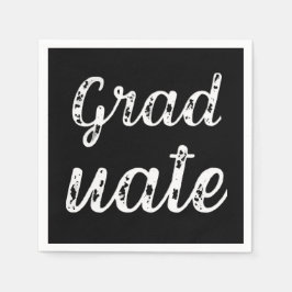 Servilleta De Papel Caligrafía moderna simple graduación negro
