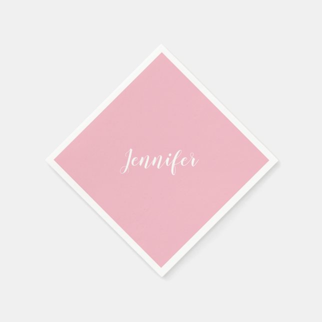 Servilleta De Papel Caligrafía personalizada Jennifer Nombre Diseño Ro (Borde)