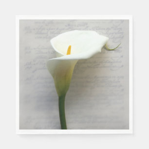 Servilleta De Papel Calla lily escribe a mano