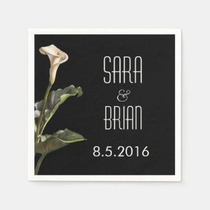 Servilleta De Papel Calla Lily Modern Floral Boda