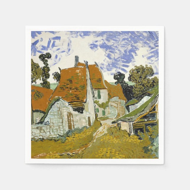 Servilleta De Papel Calle Auvers-sur-Oise Vincent van Gogh (Anverso)