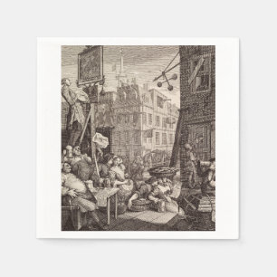 Servilleta De Papel Calle de la Cerveza de William Hogarth
