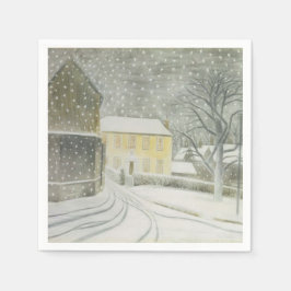 Servilleta De Papel Calle Halstead en Nieve (por Eric Ravilious)