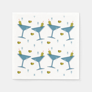 Servilleta De Papel Calle Martini Madness Retro Cocktail Napkins