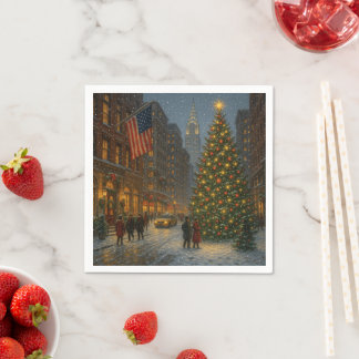Servilleta De Papel calles frescas de navidad en nueva york
