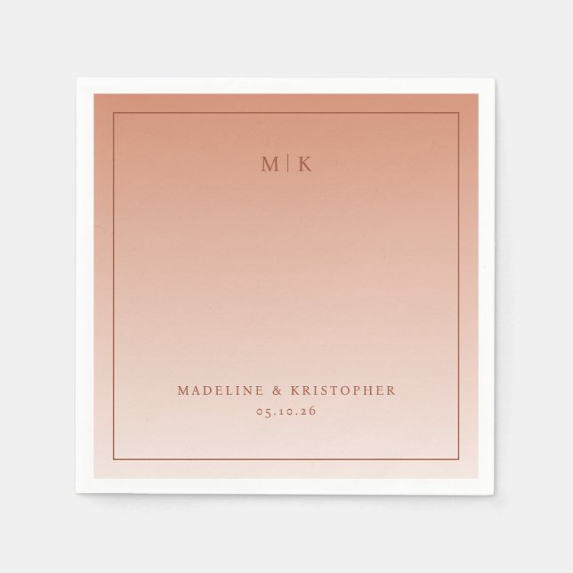 Servilleta De Papel Calm Peach Minimalist (Anverso)