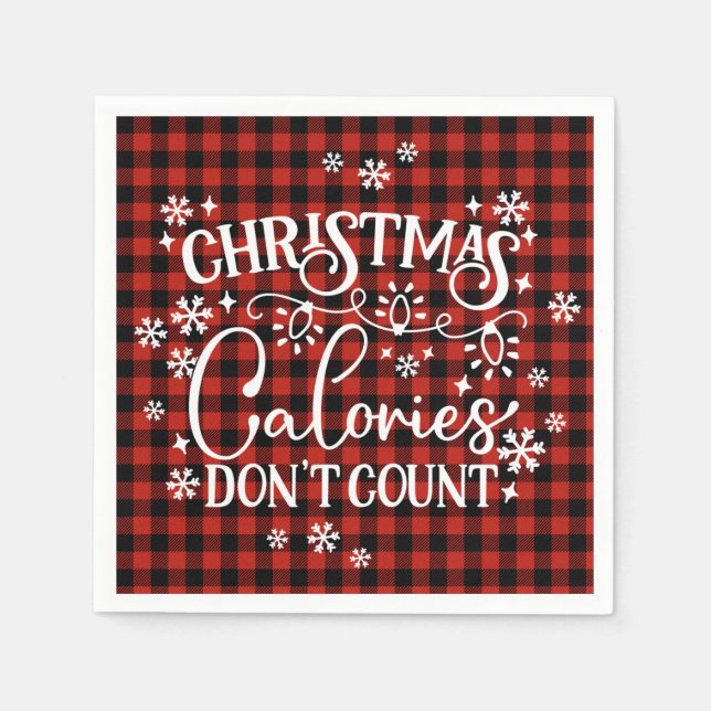 Servilleta De Papel Calorías de navidades no cuentan (Anverso)