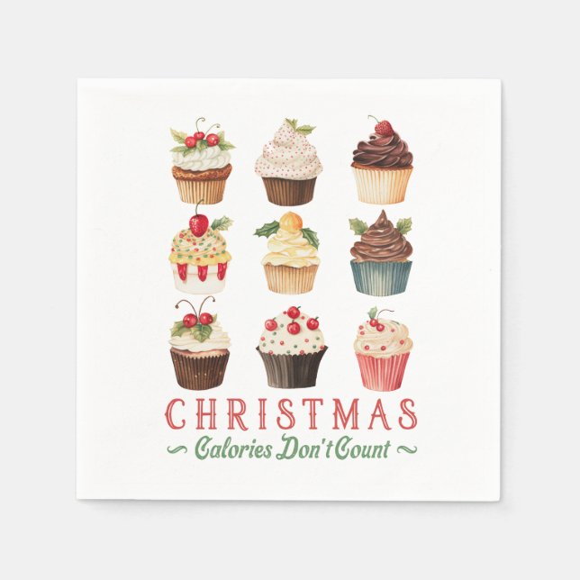 Servilleta De Papel Calorías de navidades no cuentan (Anverso)