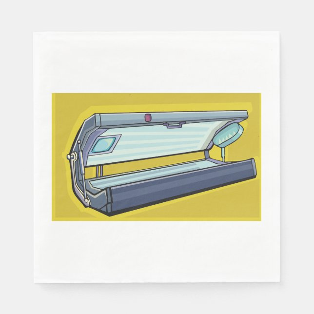 Servilleta De Papel Cama de bronceado Spa Retro (Anverso)