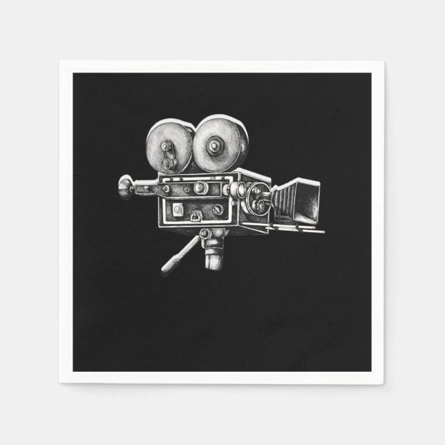 Servilleta De Papel Cámara de vídeo de película perturbada (Anverso)