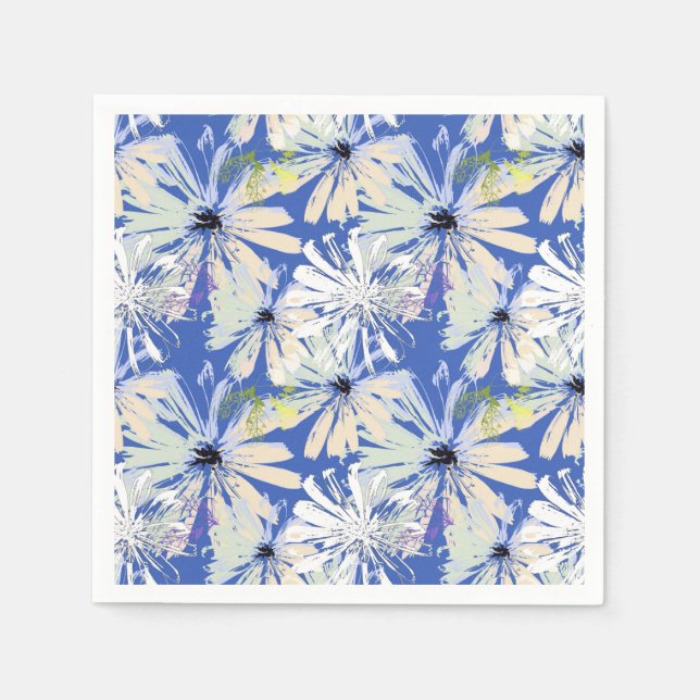 Servilleta De Papel Cámaras abstractas en un fondo azul. (Anverso)