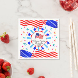 Servilleta De Papel Cambiar cualquier texto Bandera de Estados Unidos 