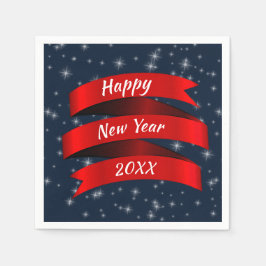 Servilleta De Papel Cambiar el texto del año Feliz Año Nuevo Año 20xx 