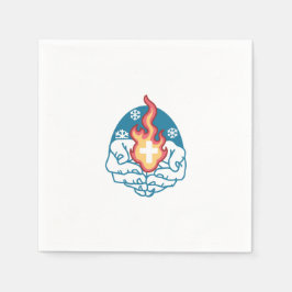 Servilleta De Papel Cambio frío, fuego de fe - Cristiano motivacional