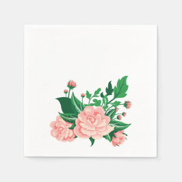 Servilleta De Papel Camelias rosadas