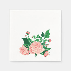 Servilleta De Papel Camelias rosadas