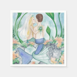 Servilleta De Papel Camille Grimshaw I Do Mermaid Boda Napkins