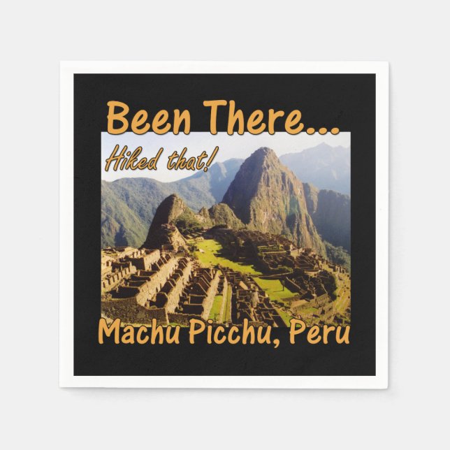 Servilleta De Papel Caminando por el sendero Inca - Machu Picchu (Anverso)