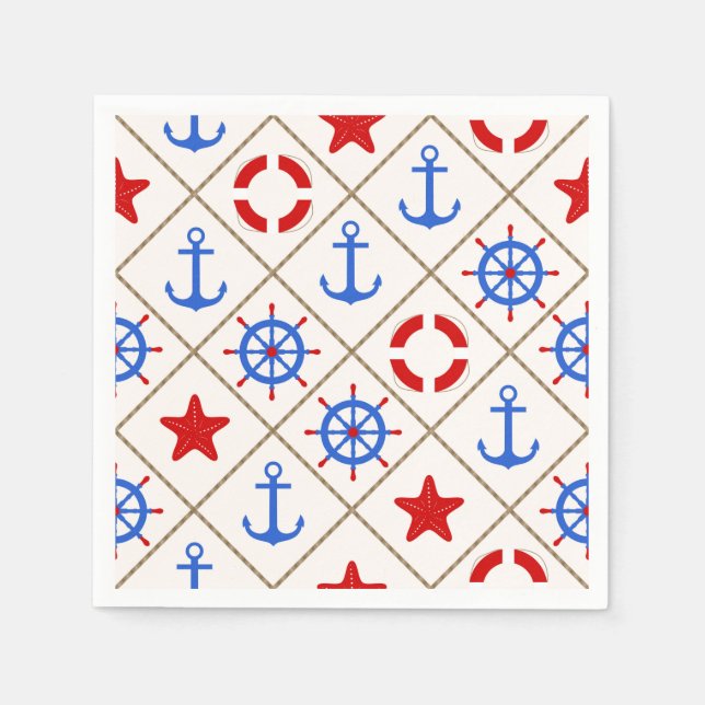 Servilleta De Papel Caminata marina. (Anverso)