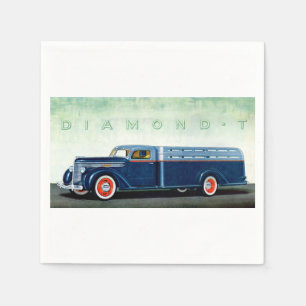 Servilleta De Papel Camión azul Diamond T 1937