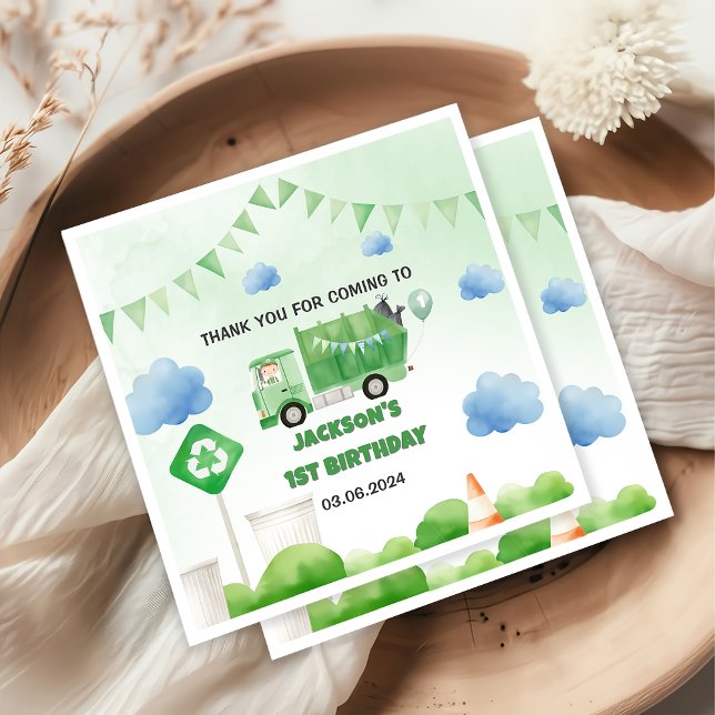 Servilleta De Papel Camión basura de basura Fiesta de cumpleaños 1 (Subido por el creador)