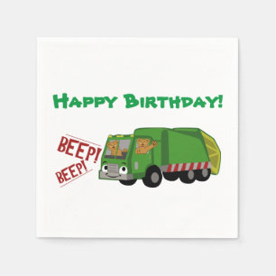 Servilleta De Papel Camión basura de cumpleaños
