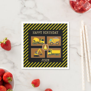 Servilleta De Papel Camión de construcción Niños Decoraciones Fiestas 